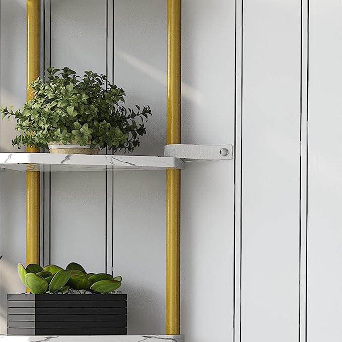 6 Tier Corner Shelf, 66.5'' Tall Standing Shelf, Narrow Display Shelf Stand - Image 8