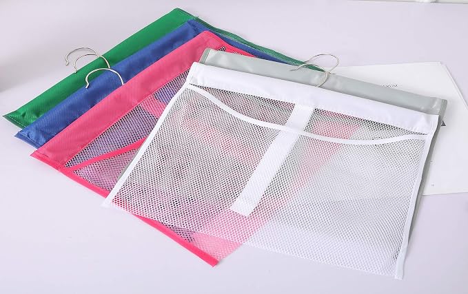 Portable Mesh Pocket with Rotatable Hanger, Quick Dry Serial Type Bath Storage - Image 6