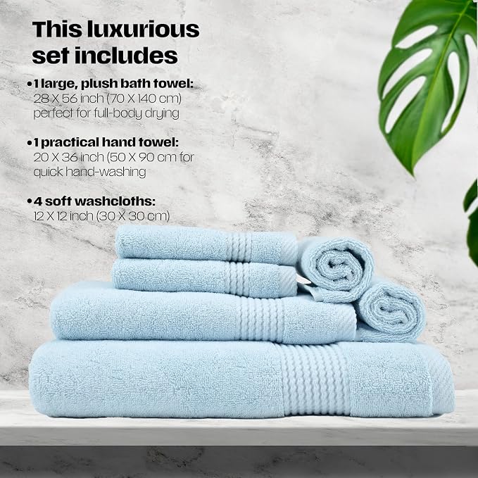 East'N Blue Lara Premium Bath Towel Set 6 Piece - Image 10