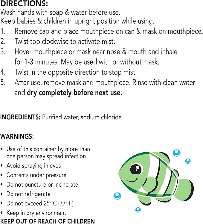 Vicks Sinex Kids Saline Easy Mist Refill, Drug Free Saline, Ages 1 Month+ - Image 2