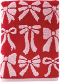 SKL Home Bow Jacquard 100% Cotton Premium Bath Towel, 500 GSM, Reversible by SKLHomebySaturdayKnightLtd