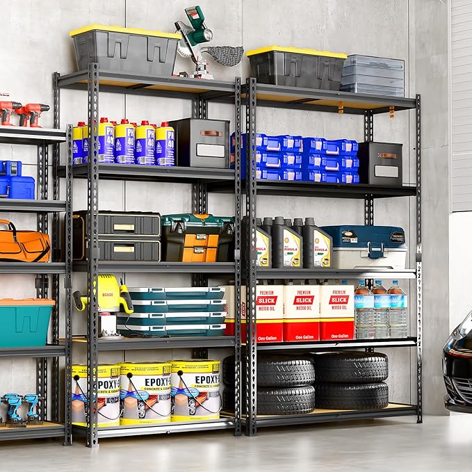 LEVELEVE 5-Tier Heavy Duty Storage Shelving Unit, 2000 lbs Capacity, Adjustable - Image 4