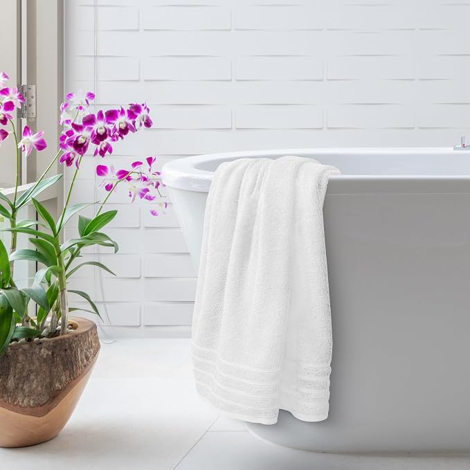 Avalon Towels Bath Towels Set of 4, Size 30 x 60 Inches, Highly Soft and - Image 3