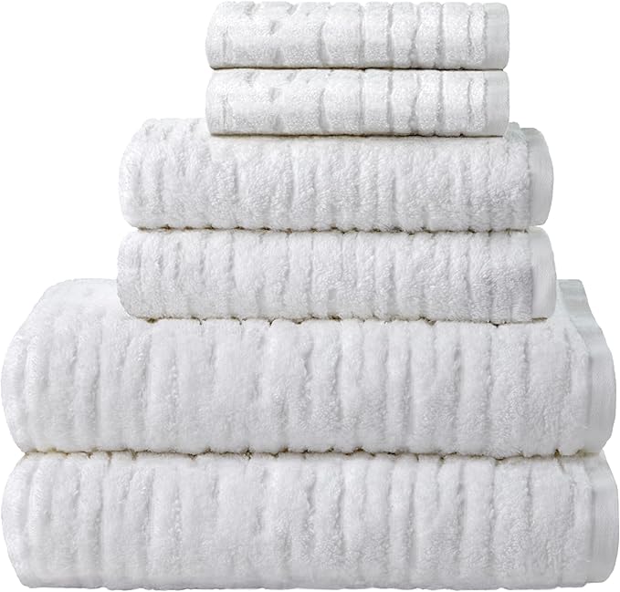 SKL Home CloudSoft Cotton Luxury 6-Piece Towel Set by SKLHomebySaturdayKnightLtd