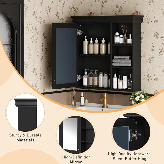 30'' x 28'' Bathroom Medicine Cabinet - Image 8