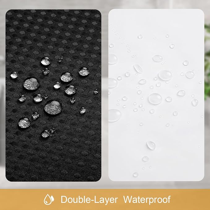 3 in 1 Shower Curtain Set, Waterproof Fabric Shower Curtains - Image 6