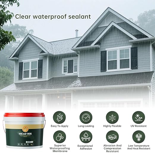 1 Gallon Transparent Waterproof Coating, Water-Based Outdoor & Indoor Sealer 4KG - Image 5