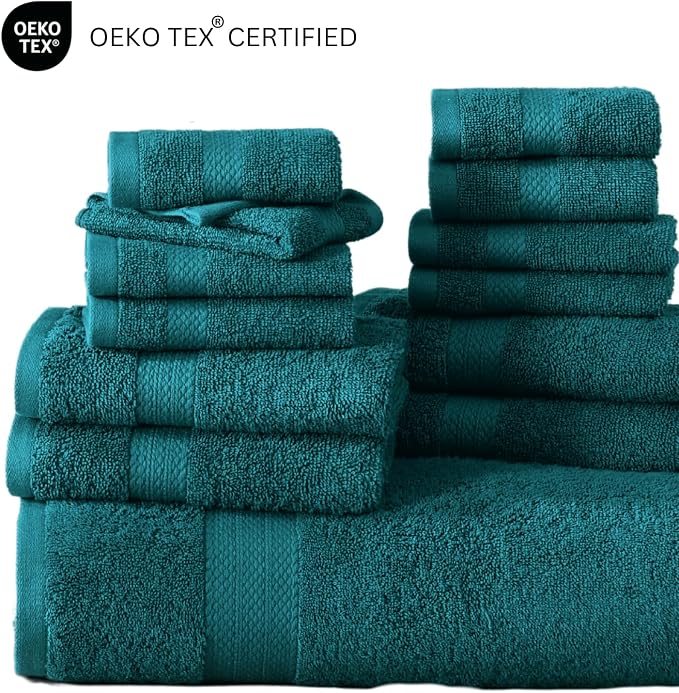 LANE LINEN 100% Ring Spun Cotton Bath Towel Set, 4 Shower Towels, 6 Hand Towels - Image 7
