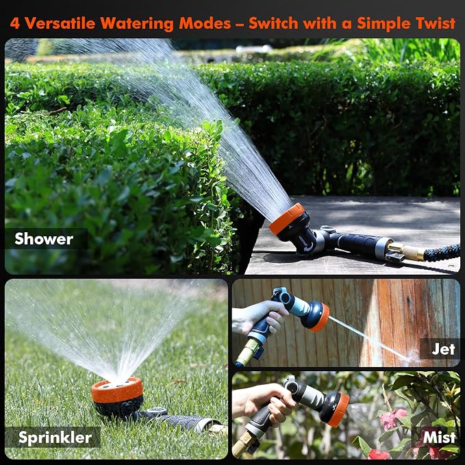 RESTMO 2-IN-1 Garden Hose Nozzle, Heavy Duty Metal Water Hose Nozzle - Image 4