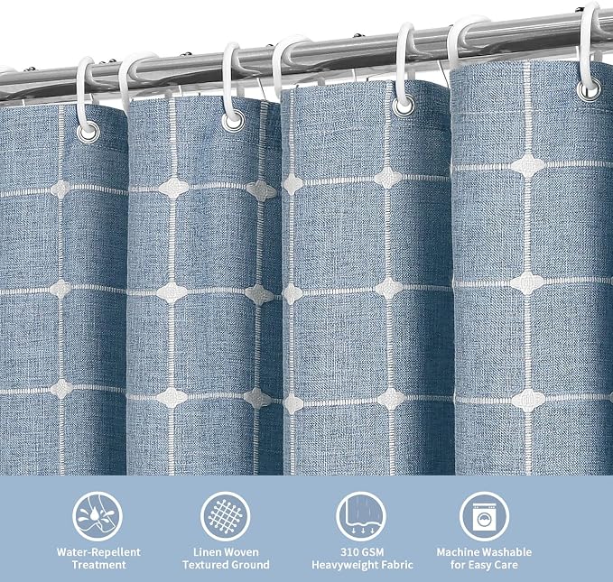 MitoVilla Boho Small Stall Shower Curtain 36 x 72, Half Size Cloth Shower - Image 3