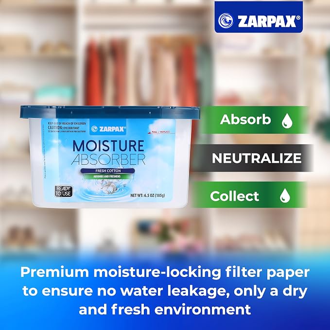 Moisture Absorber Fresh Cotton 6.5 oz/185g | Removes Moisture, Damp & Humidity - Image 7