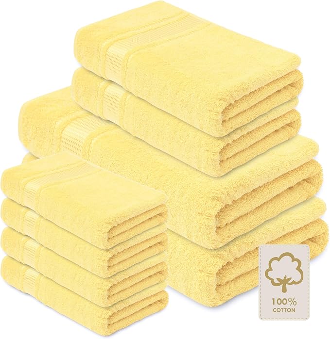 Melissa Linen 8 Piece Bath Towel Set, 2 Bath, 2 Hand, 4 Fingertip Towels by MelissaLinen