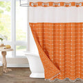 MitoVilla No Hooks Required Orange Shower Curtain by MitoVilla
