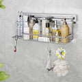 MINGLING Stainless Steel Shower Caddy, 41 cm Wall Back Crossbar Rustproof by MingLing
