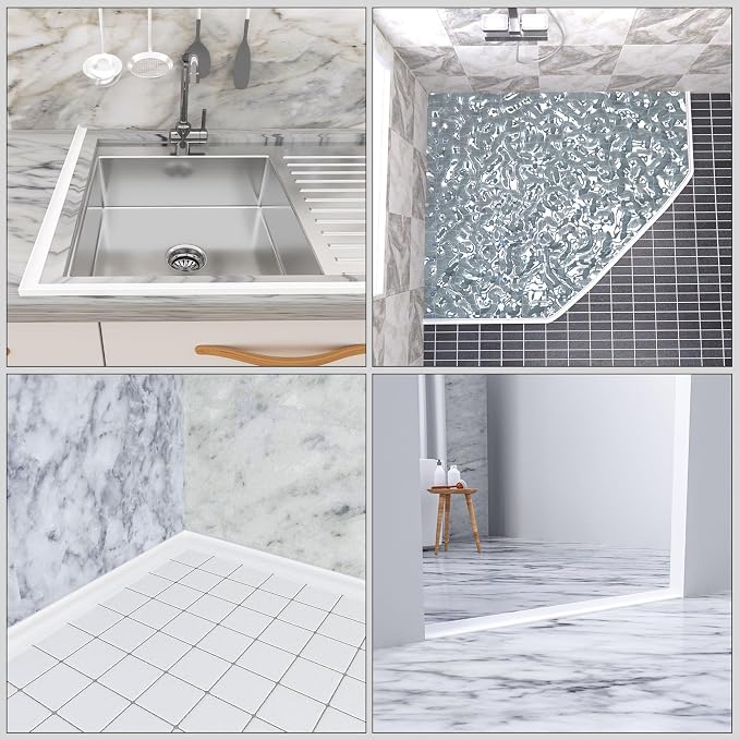 98Inch Collapsible Shower Threshold Water Dam Barrier, Self Adhesive Silicone - Image 7