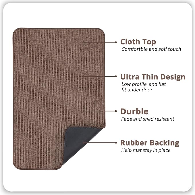 Bathroom Rugs Set 2 Pieces, Thin Bathroom Mats, Toilet Rugs, Quick Dry - Image 2