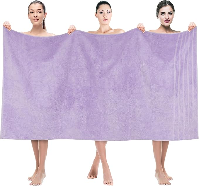 American Soft Linen 35x70 Jumbo Large Bath Towels, 600 GSM 100% Cotton Turkish by AmericanSoftLinen
