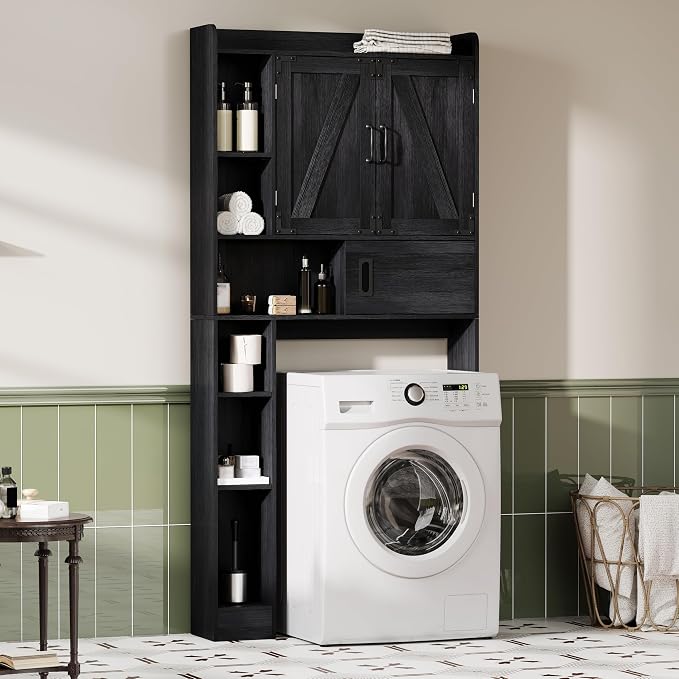 ChooChoo Over The Toilet Storage Cabinet, Farmhouse Bathroom Storage Cabinet - Image 3