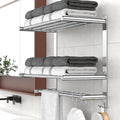 Bathroom Towel Rack with Shelf and Towel Bar, 2-Tier Expandable SUS304 by Unknown