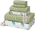 Modern Threads Organic Vines 6-Piece 100% Cotton Towel Set – Yarn Dyed Jacquard by ModernThreads