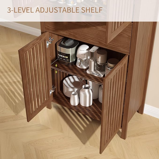 69" Tall Farmhouse Storage Cabinet - Image 6