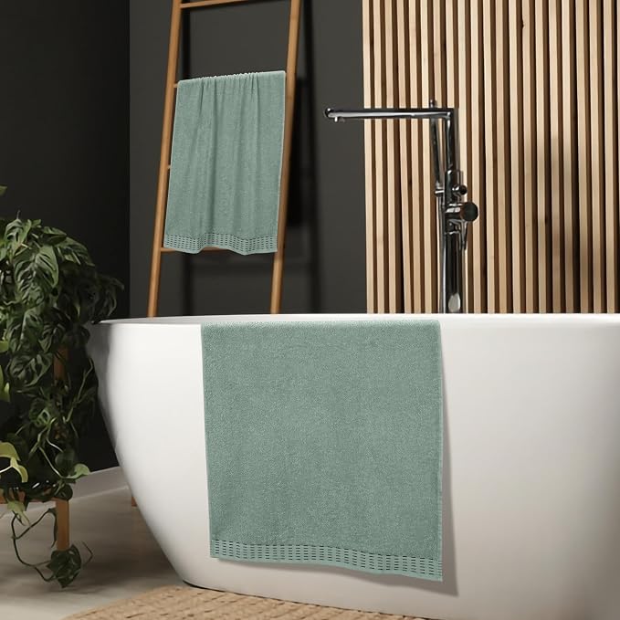 Cotton 2 Pack Oversized Bath Towel Set 28x55 inches, Large Bath Towels - Image 4