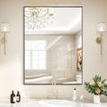 24x30 Inch Black Bathroom Mirror, Copper-Free Mirror, Aluminum Alloy Frame by LEDLUX