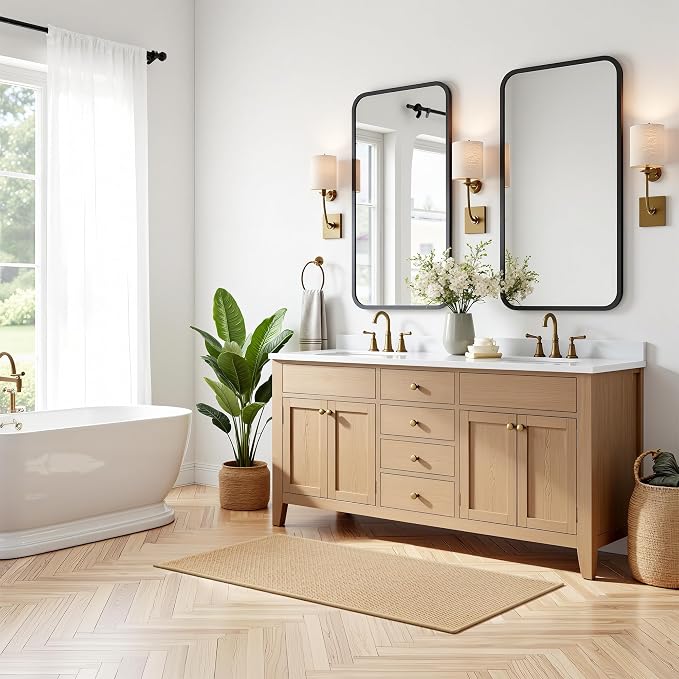 GRANNY SAYS Beige Bathroom Rugs, Absorbent Bath Mats - Image 5