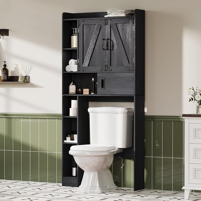 ChooChoo Over The Toilet Storage Cabinet, Farmhouse Bathroom Storage Cabinet by ChooChoo