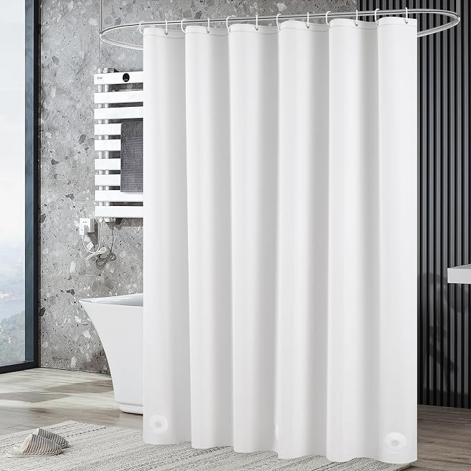 UFRIDAY White Shower Stall Curtain Liner Premium PEVA 36 x72 inch, Heavy Duty - Image 8