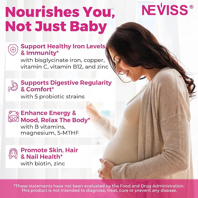Prenatal Vitamins for Women Multivitamin Gummies w/ Methylfolate 1mg, Choline - Image 5