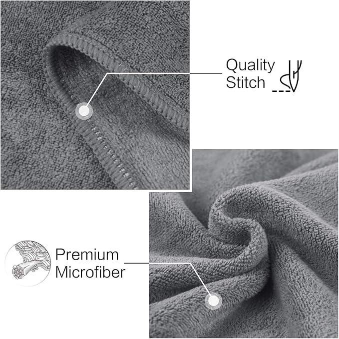 SUNLAND Microfiber Gym Bath Towel Ultra Soft Travel Camping Towel Super - Image 3
