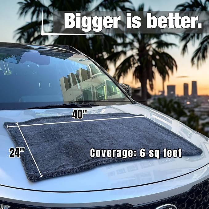 XL Car Drying Towel, 1300 GSM Professional Car Towel - Image 7