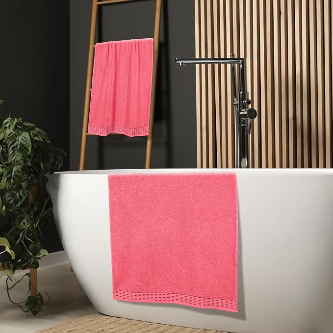Cotton 2 Pack Oversized Bath Towel Set 28x55 inches, Large Bath Towels - Image 4