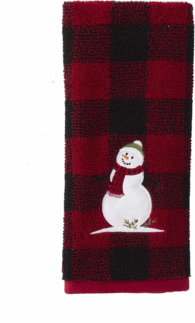 SKL Home Christmas Woodland Winter Snowman Hand Towel 2pc Set - Image 2