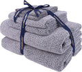Everplush 6-Piece Premium Bath Towel Set – Plush Jacquard Luxury Towels by Everplush