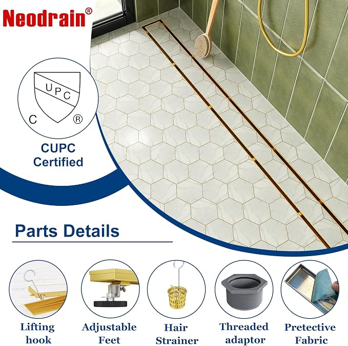 Neodrain 36-Inch Linear Shower Drain - Image 5