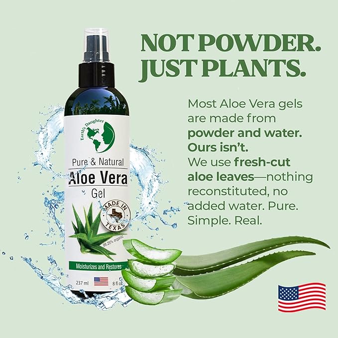 Earth’s Daughter Organic Aloe Vera Gel from Fresh Cut 100% Pure Organic Aloe - Image 3
