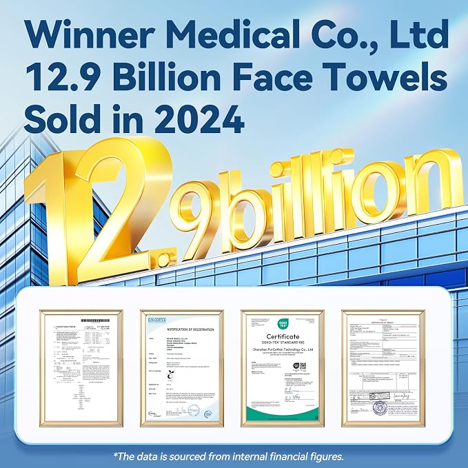 Winner Soft Face Towels, 100% USDA Biobased Facial Towels, 2 Packs per Case - Image 7