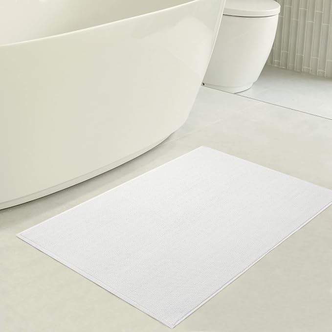 American Soft Linen Bath Rug, 20 in 34 in 100% Cotton Bath Mats Rugs - Image 3
