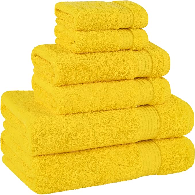 Cotton Paradise 6 Piece Towel Set, 100% Cotton Soft Absorbent Turkish Towels - Image 7
