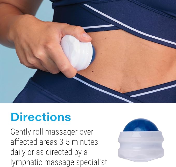 Arnica Coconut Lymphatic Drainage Massage Oil 2oz & Fibro Roller Lymphatic - Image 5