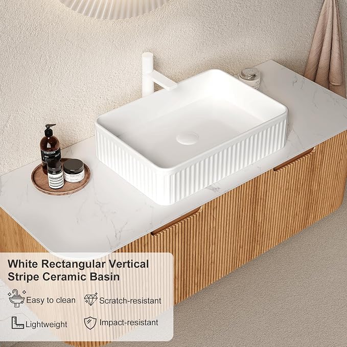 48" Bathroom Vanity with Sink, Floating Plywood Bathroom Vanities with - Image 4