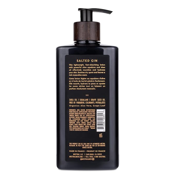 Mistral Salted Gin Body Lotion for Men | Moisture-Rich Body Cream | - Image 2