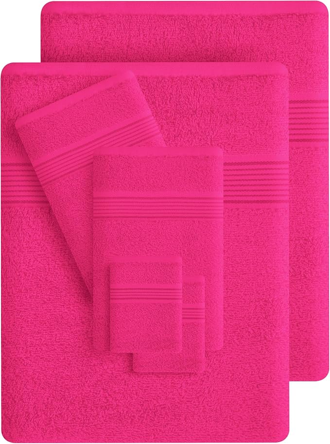 Belizzi Home 100% Cotton Towel Set, Contains 6 Soft Bath Towel, 6 Hand Towels - Image 3