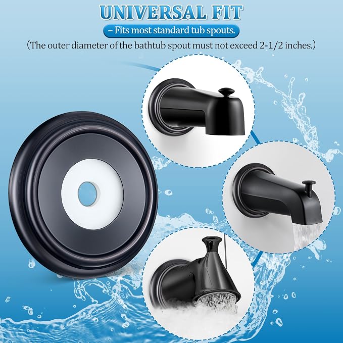 Enhon Metal Tub Spout Cover Ring, Bathroom Faucet Remodeling Wall Plate - Image 5