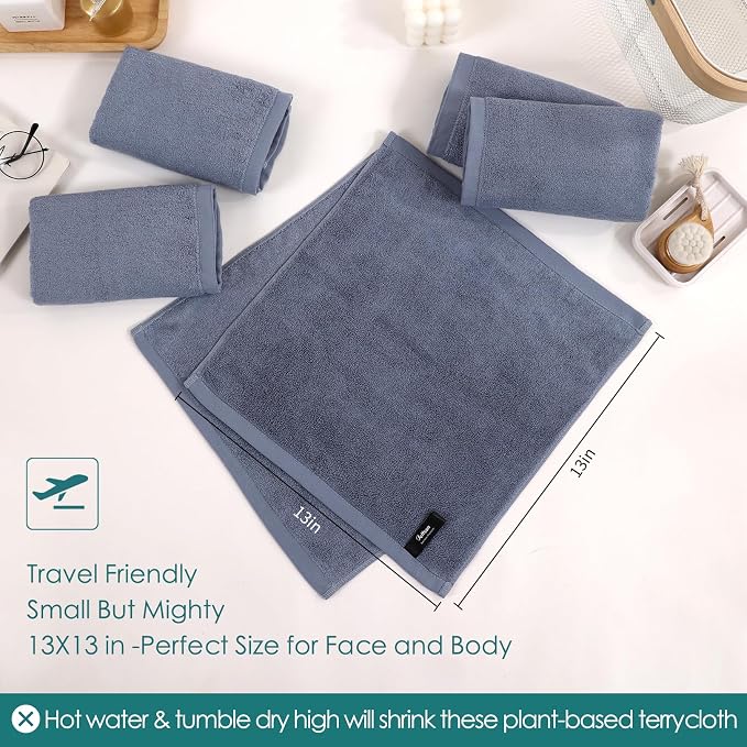 Reusable Makeup Remover Towels, 13x13 inch Extra Large Wash Cloths - Image 6