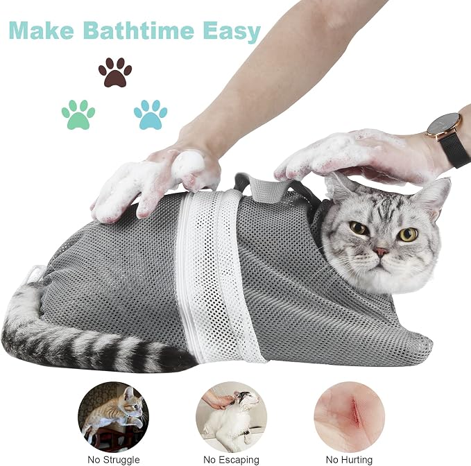 Cat Bag for Bathing 8 PCS Set - Image 4