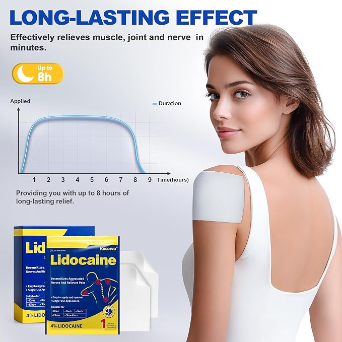 4% Lidocaine Maximum Strength Pain Relief Gel Patches - Image 5