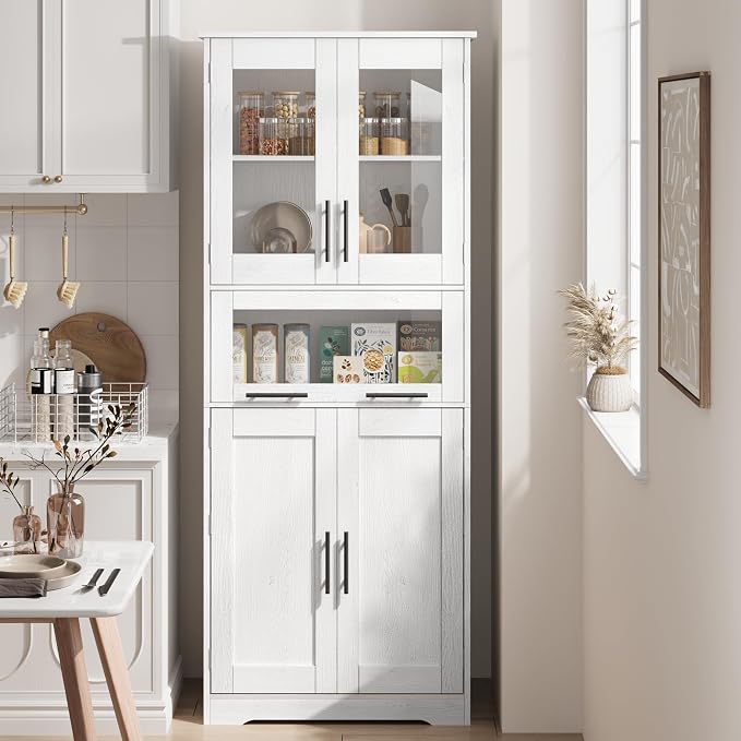GarveeHome Tall Bathroom Cabinet, 67 in Storage Cabinet - Image 3